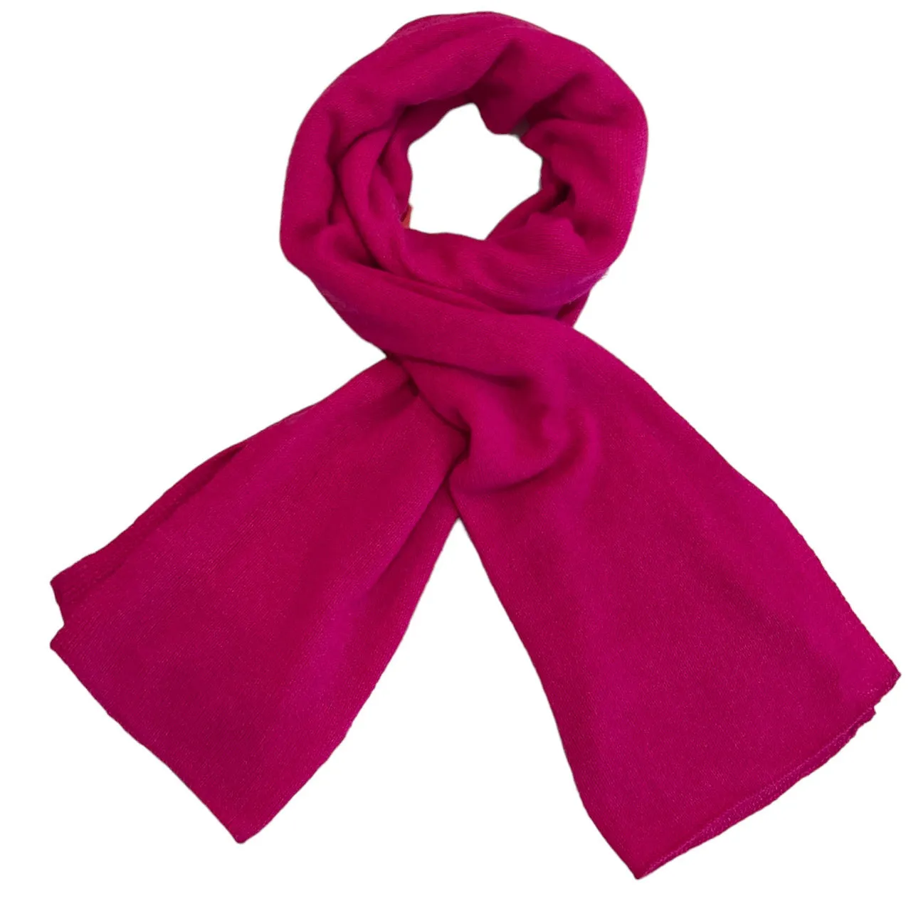 100% Cashmere Beanie and Scarf in Cerise