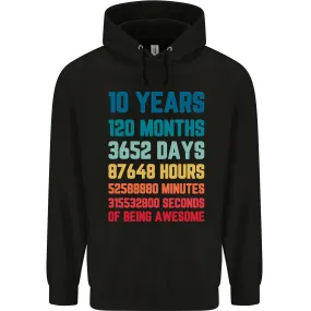 10th Birthday 10 Year Old Childrens Kids Hoodie