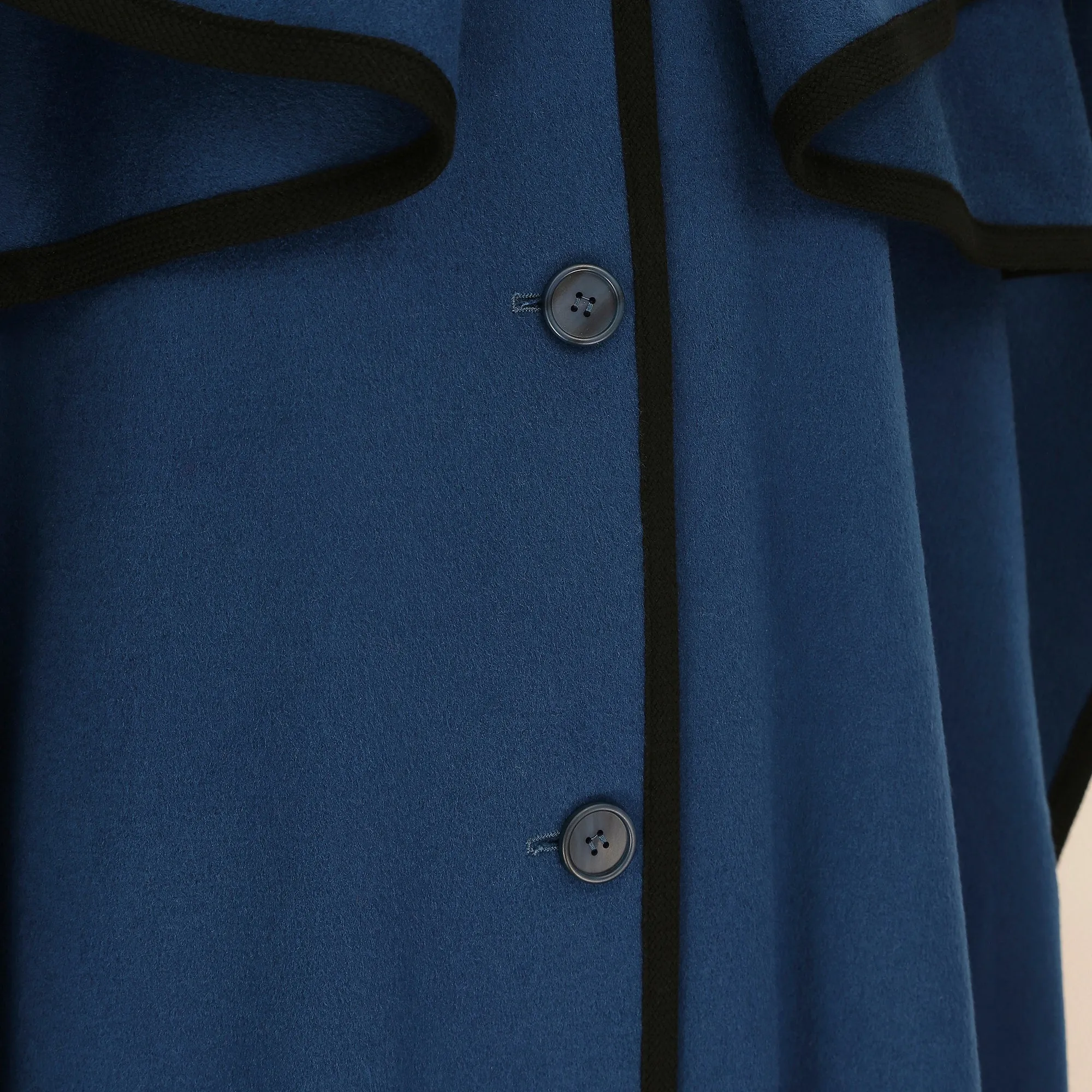 1976 Ballets Russes Yves Saint Laurent Peacock Blue Cape
