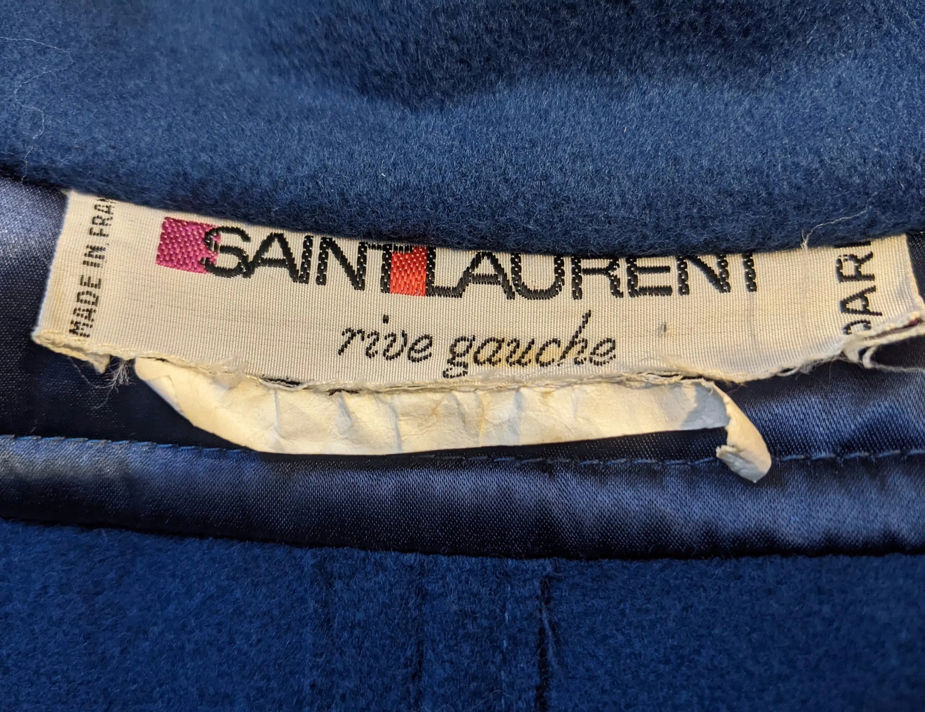1976 Ballets Russes Yves Saint Laurent Peacock Blue Cape