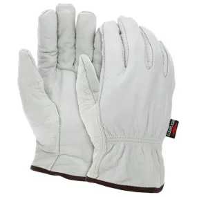 3250S MCR Safety Fleece Lined, Cowhide Drivers Gloves, Small, Leather, Beige