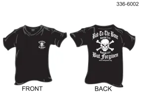 336-6002 T-Shirt, Short Sleeve, Bad To The Bone But Forgiven (Black)