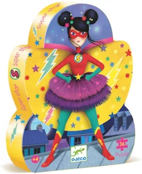 36 Piece Super Star Silhouette Puzzle