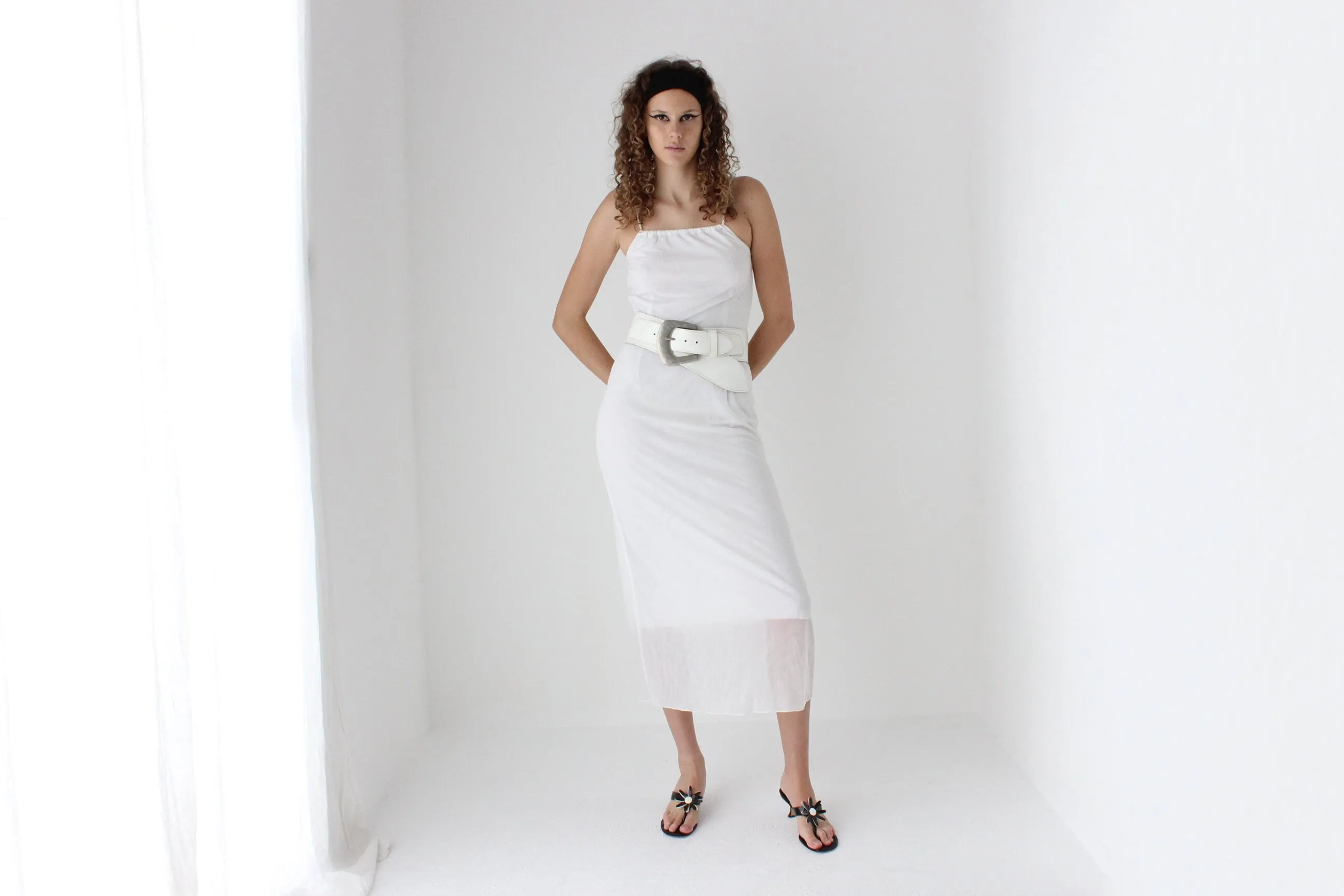 90s Layered Mesh Tank Dress