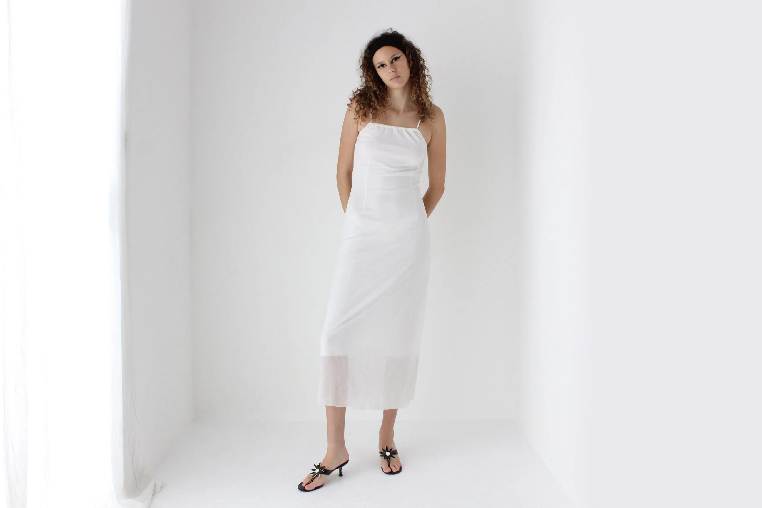90s Layered Mesh Tank Dress