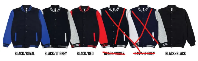 ACCESS MEN'S VARSITY JACKET (BLACK/ROYAL)