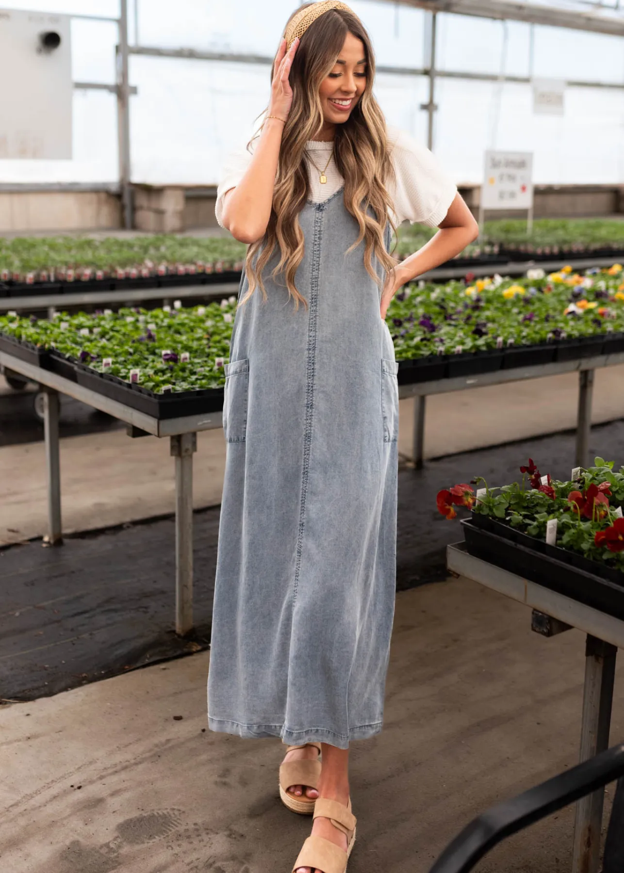 Adda Denim Blue Overall Dress