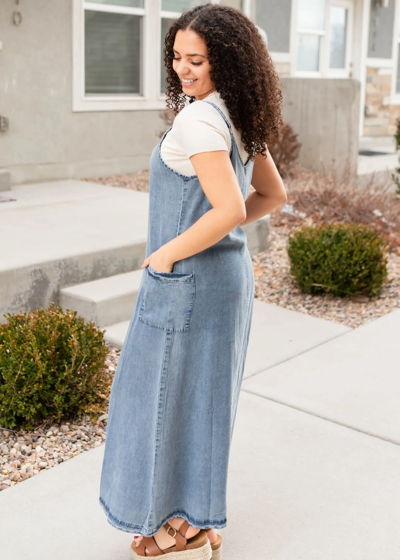 Adda Denim Blue Overall Dress