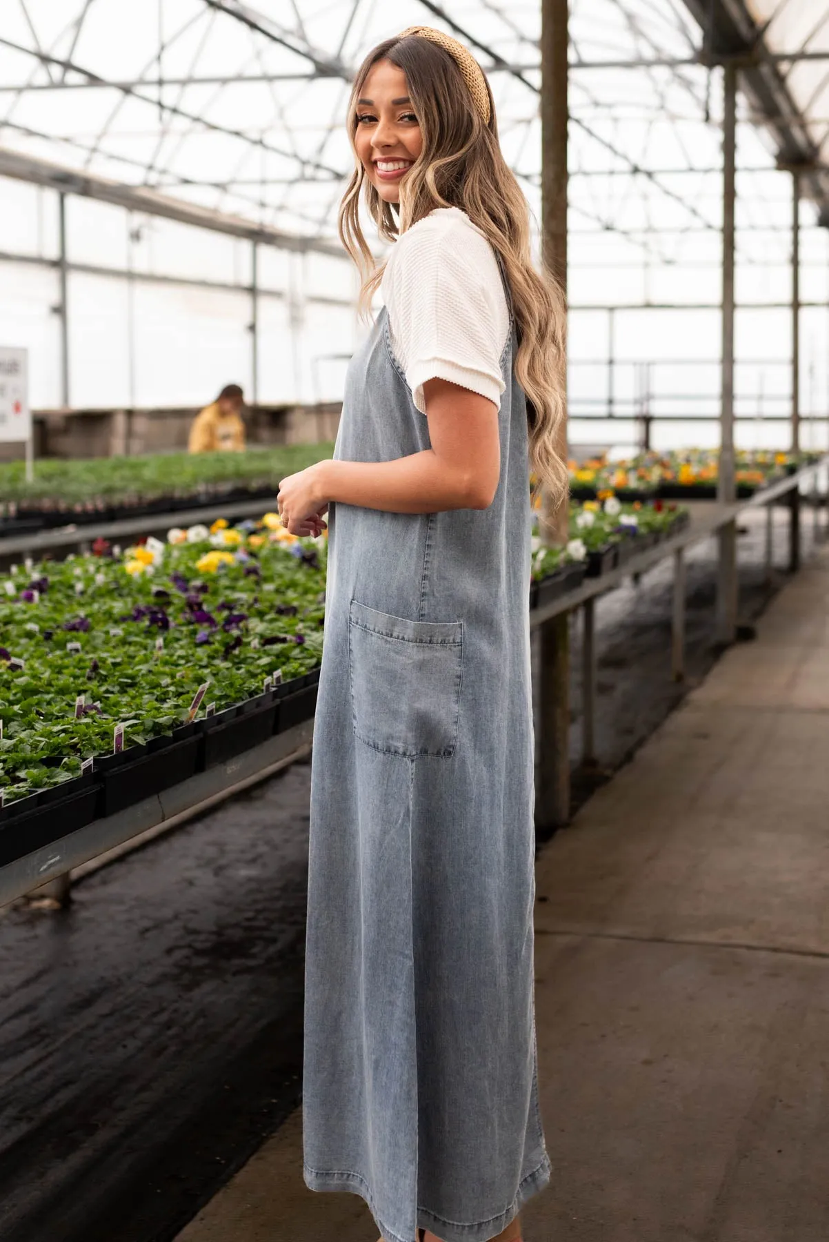 Adda Denim Blue Overall Dress