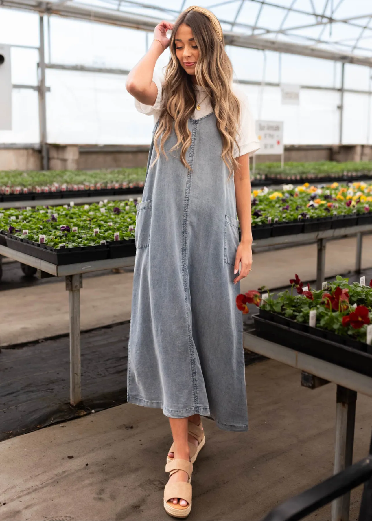 Adda Denim Blue Overall Dress