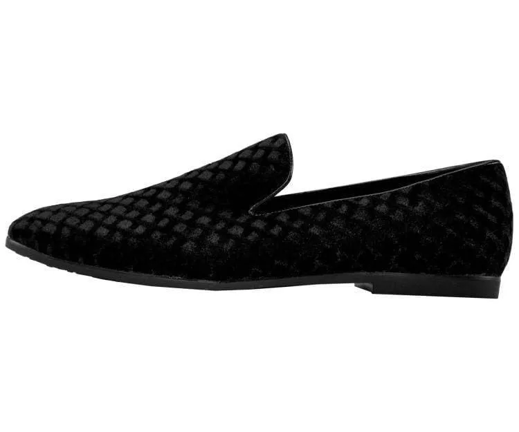 Amali Fishman Black Women’s Soft Velvet Slip On Slippers