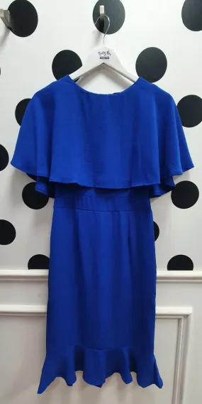 Amber Blue Cape Midi Dress