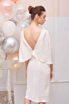 Arya Cape Overlay Backless Dress