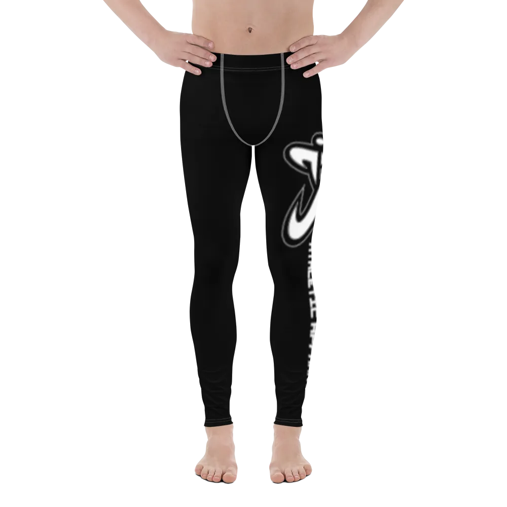 Athletic Apparatus Black White logo White stitch V2 Men's Leggings