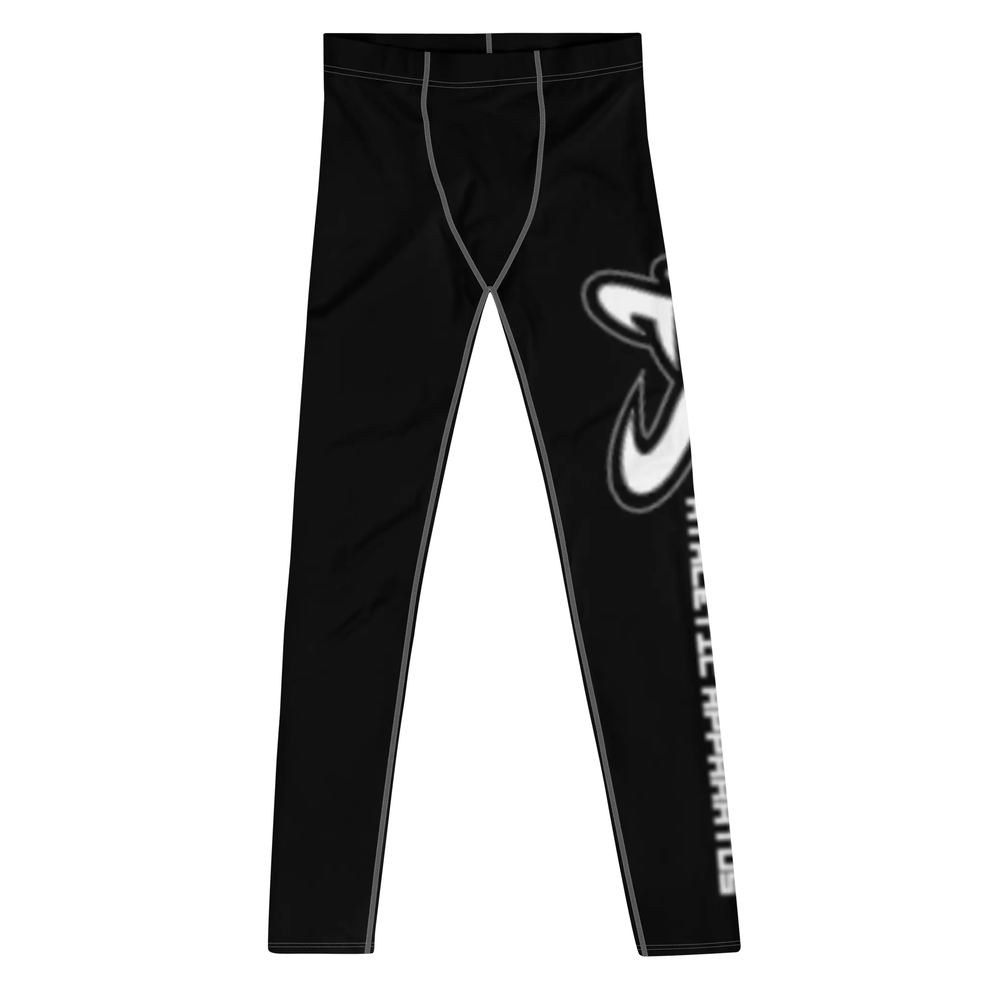 Athletic Apparatus Black White logo White stitch V2 Men's Leggings