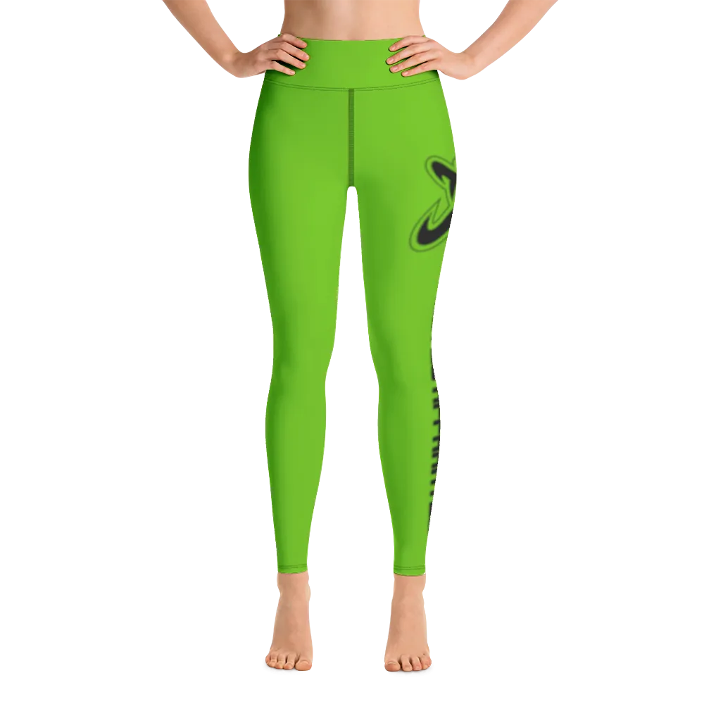 Athletic Apparatus Kelly Green Black logo Yoga Leggings