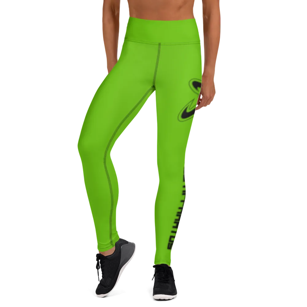 Athletic Apparatus Kelly Green Black logo Yoga Leggings