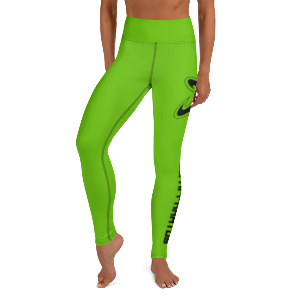 Athletic Apparatus Kelly Green Black logo Yoga Leggings