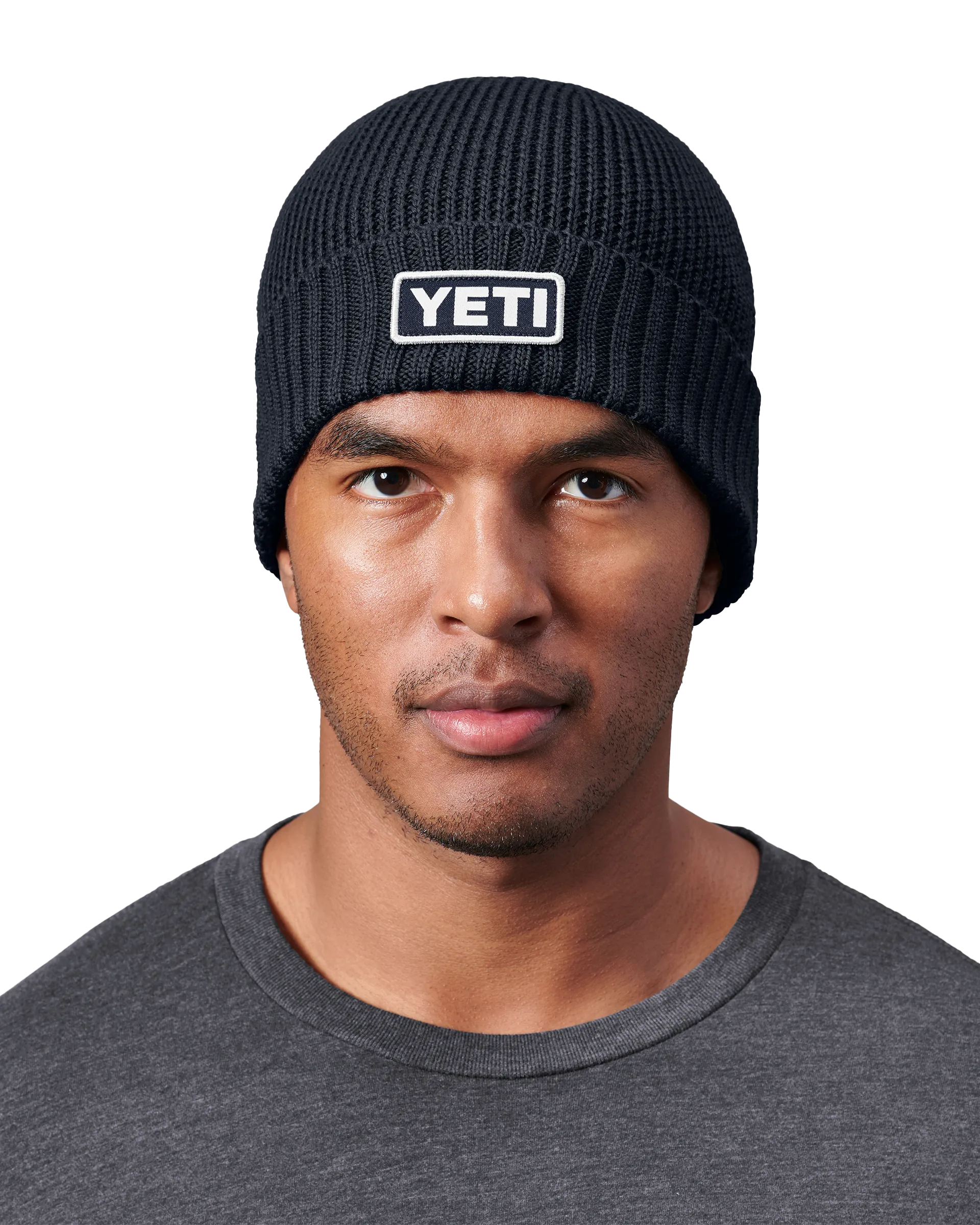 Badge Beanie in Navy