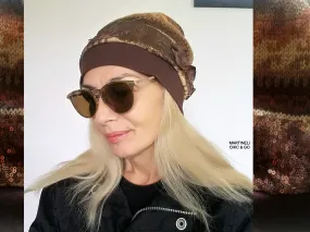 Beanie Hat for Women Brown Wool Beanie Warm Winter Hat
