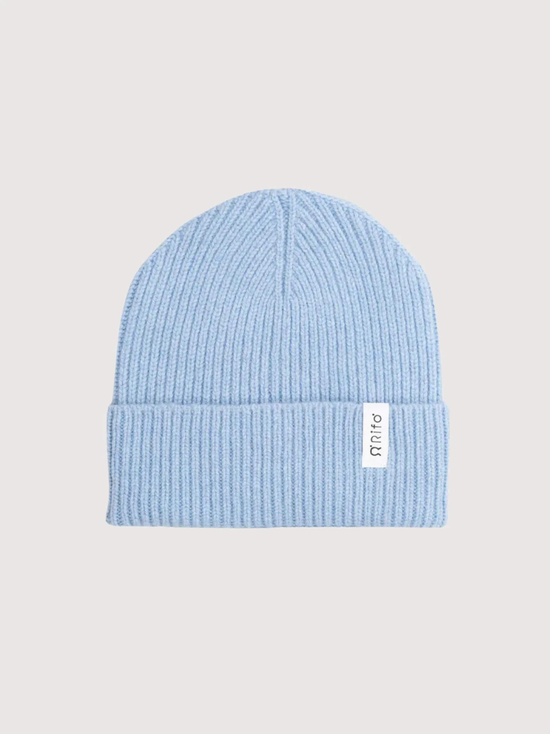 Beanie Marcello Dusty Blue Unisex in recycled cashmere | Rifò