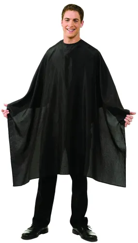 Betty Dain Lightweight Crinkle Nylon Hair Cutting/Styling Cape, Water Resistant, Machine Washable, Lightweight Nylon, Repels Hair, Snap Closure at Neck, Generous 54 x 60 inch Size, Black