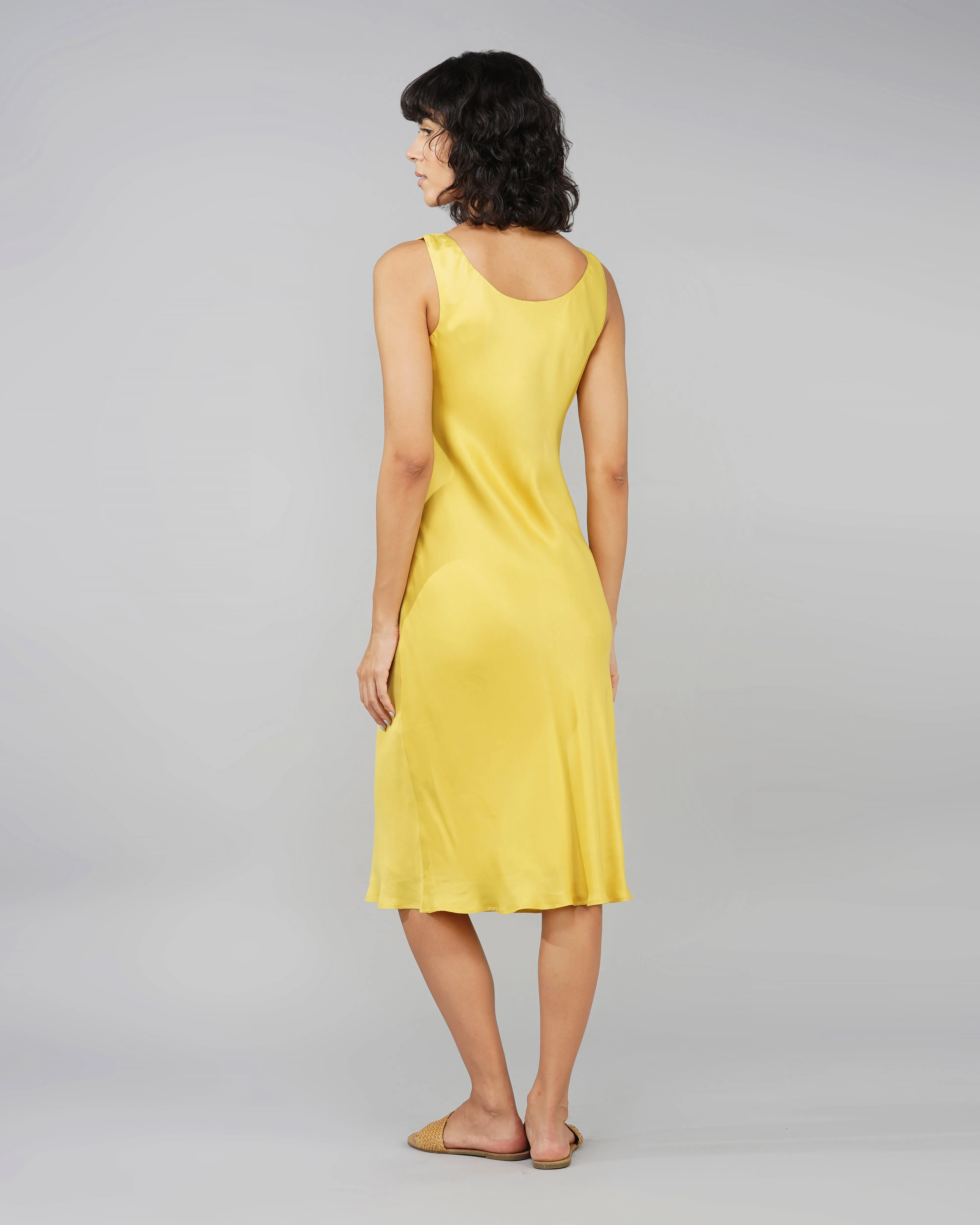 Bias-cut slip dress