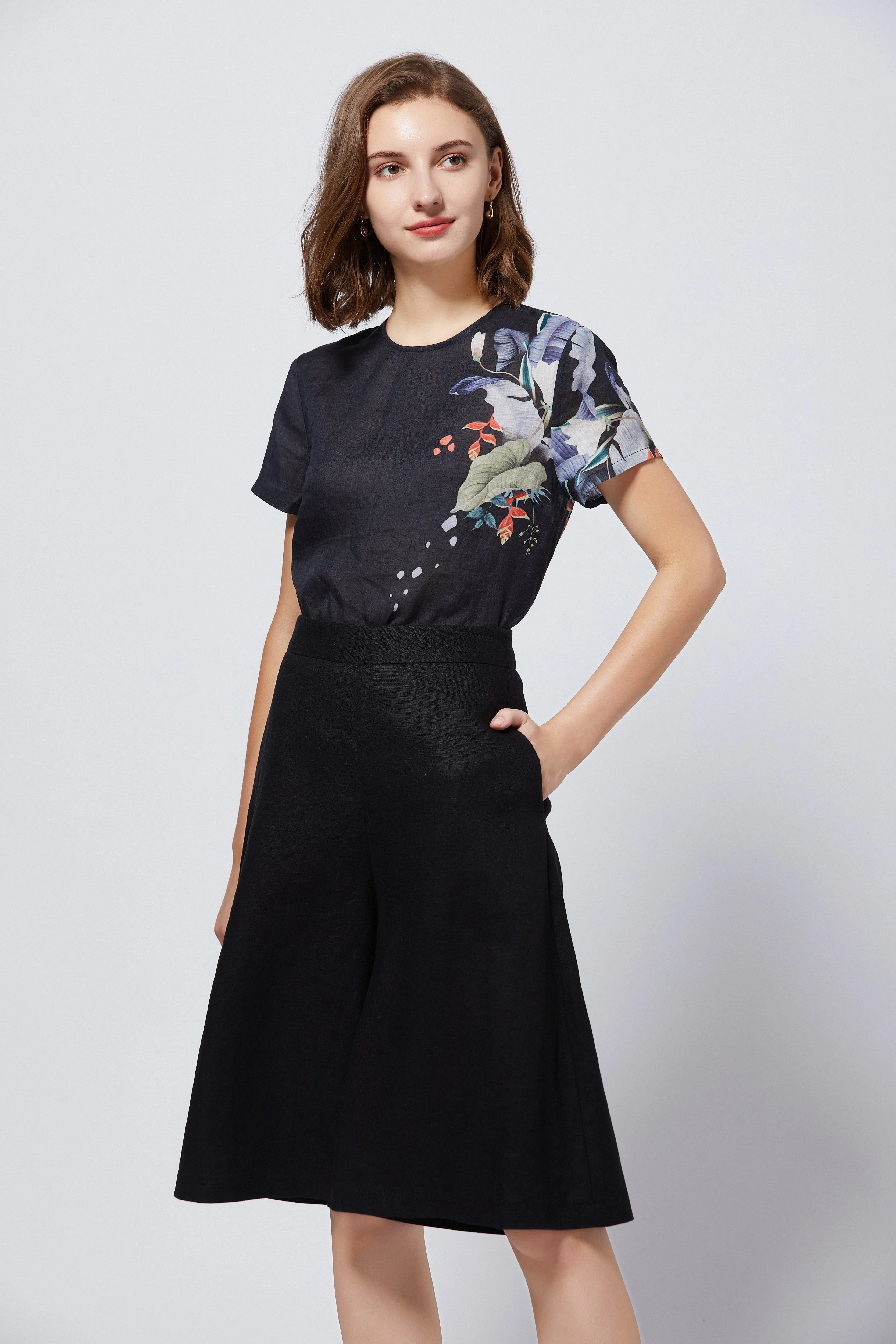 Black Beauty Wide leg Culottes