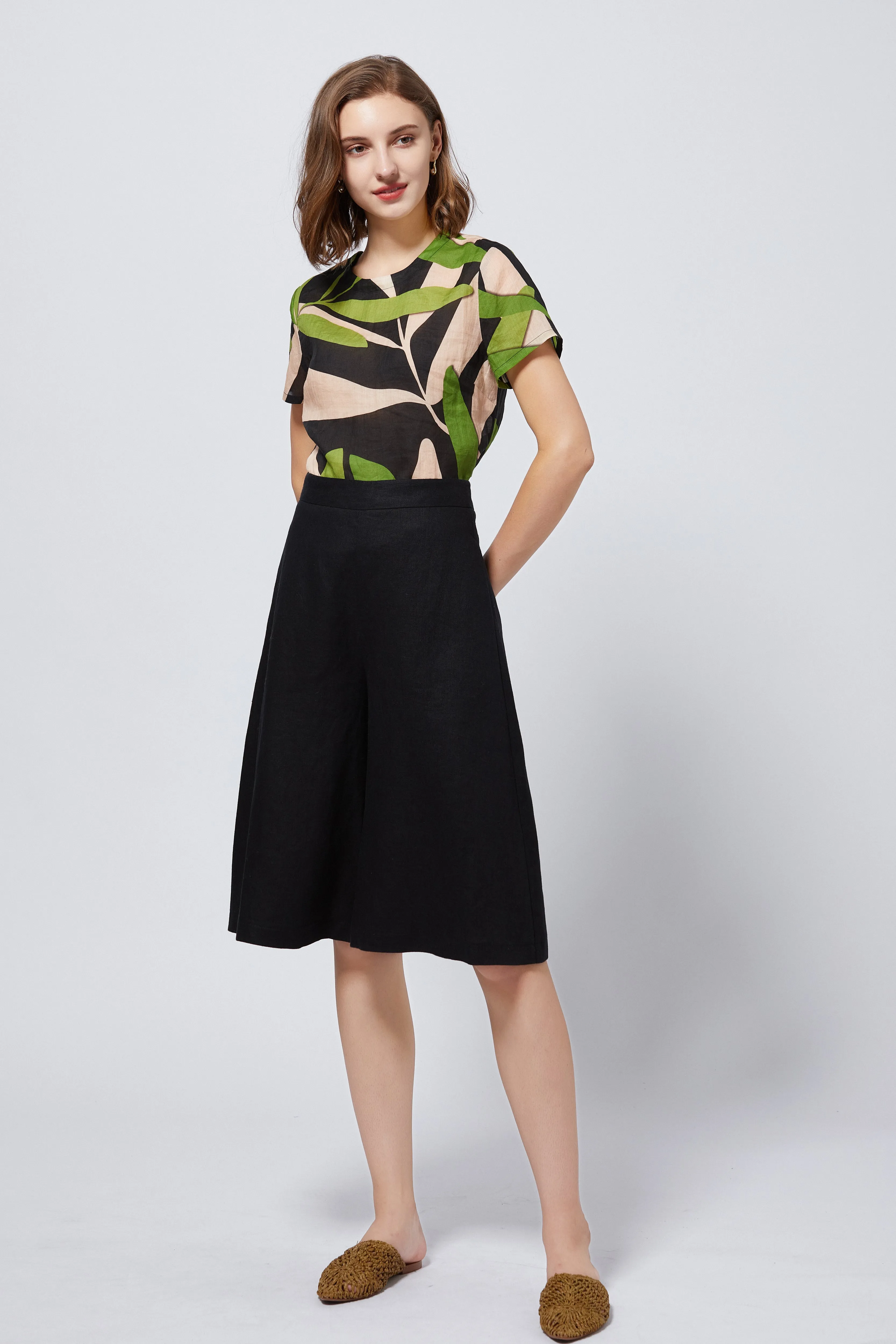 Black Beauty Wide leg Culottes