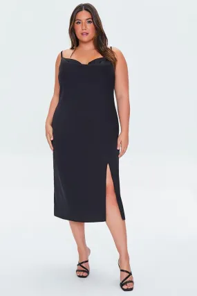 Black Satin Slip Dress