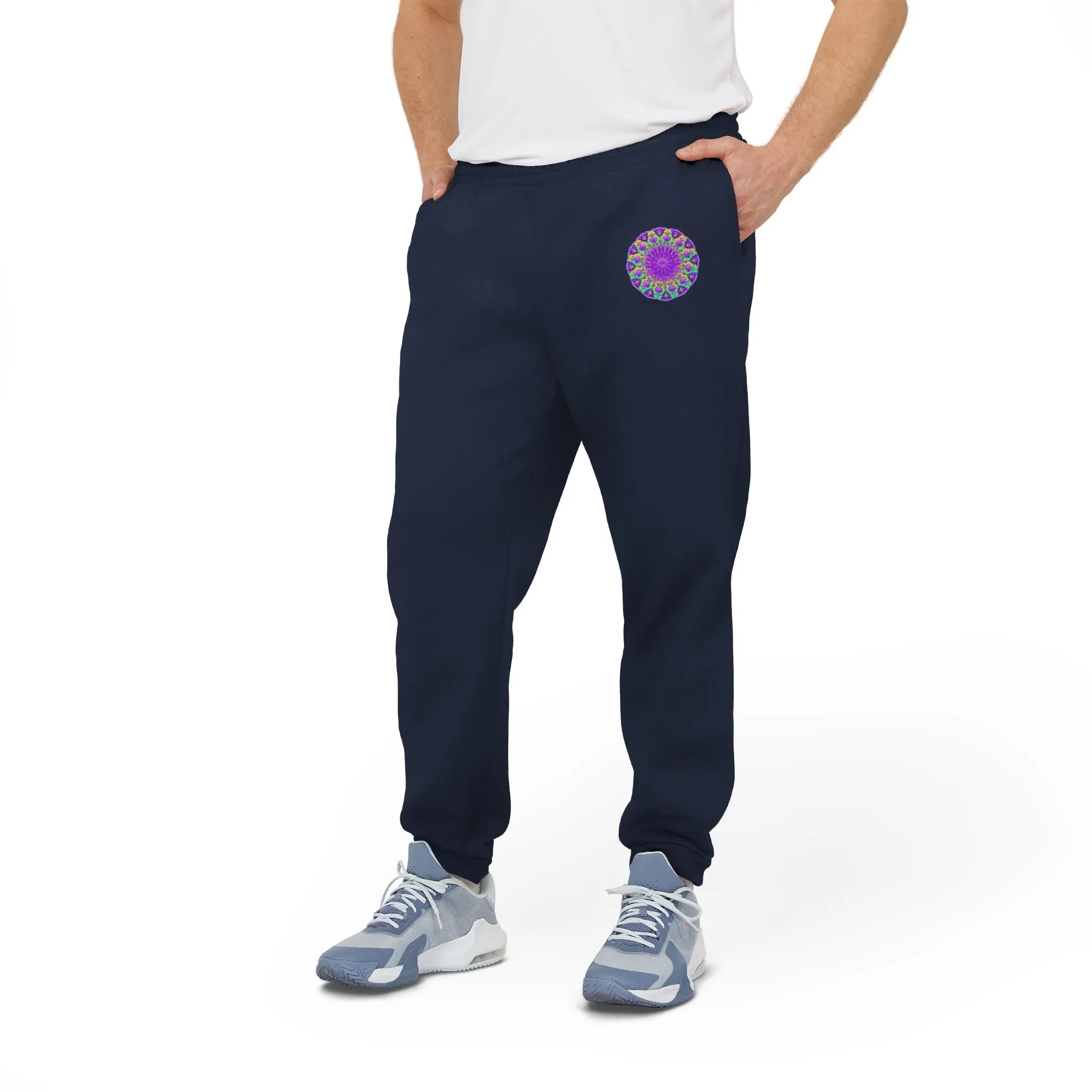 Blululi Purple Mandala Adidas Fleece Joggers