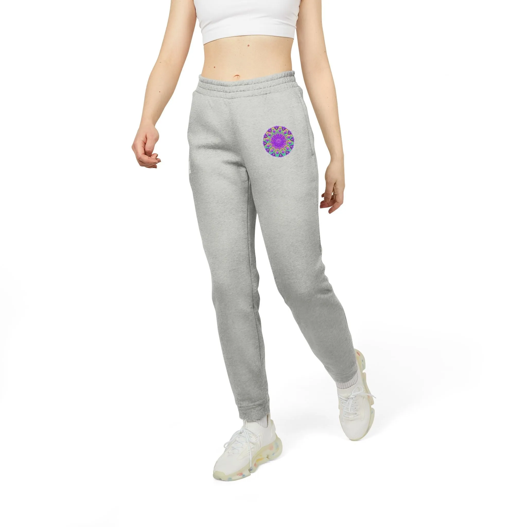 Blululi Purple Mandala Adidas Fleece Joggers