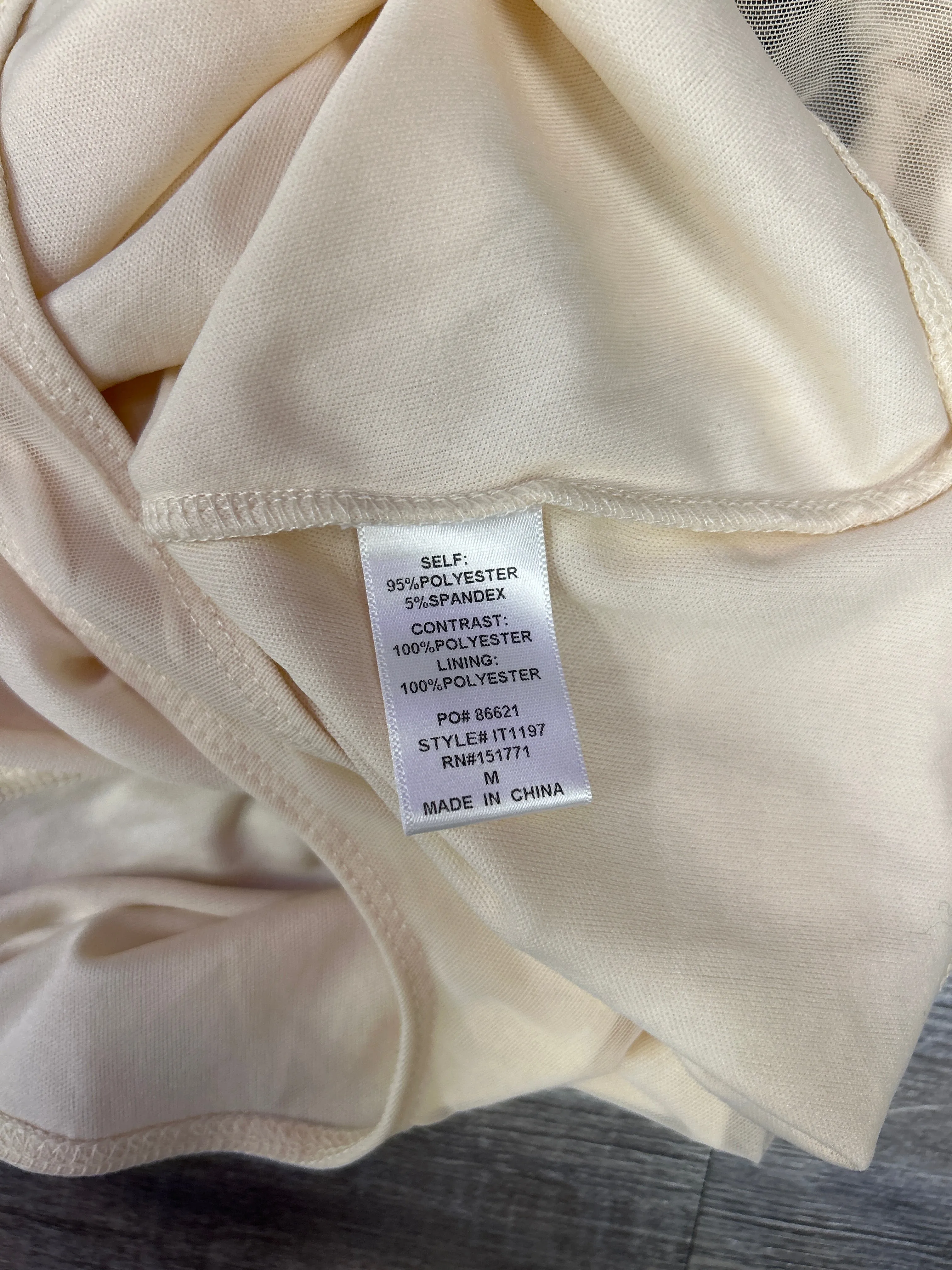 Bodysuit By Lelis In Cream, Size: M