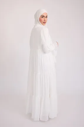 Bohemian Abaya Set - Cream