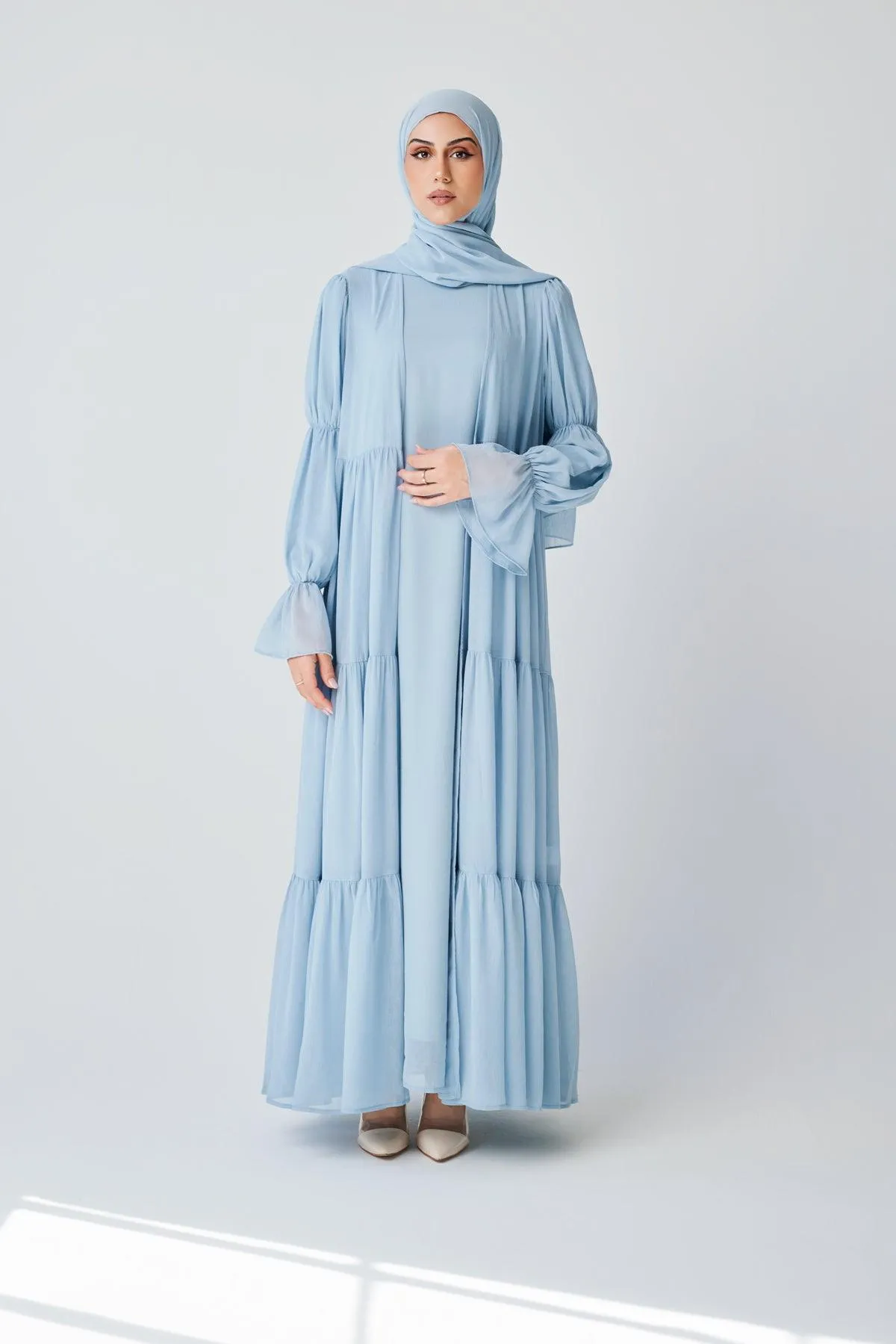 Bohemian Abaya Set - Marine