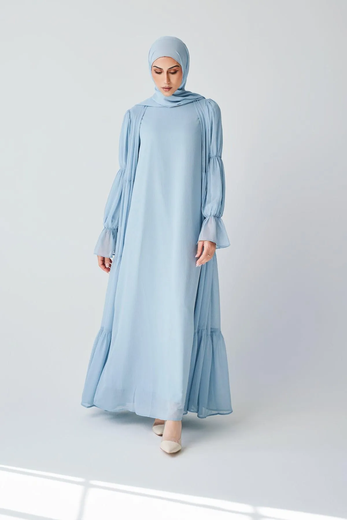 Bohemian Abaya Set - Marine