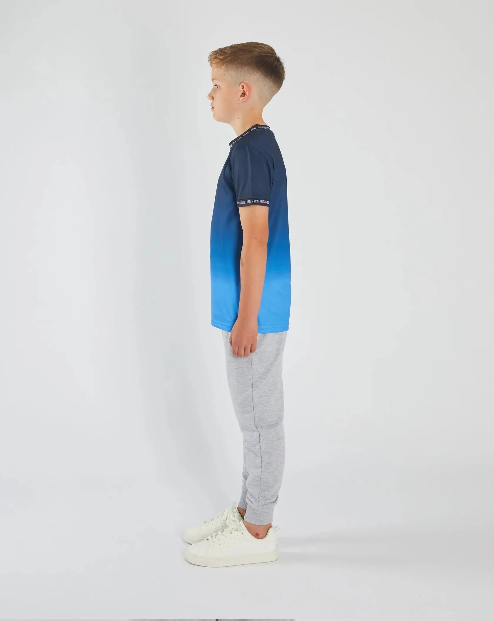 Boys Diesel Leroy Dip Dye T-Shirt - Navy/Blue