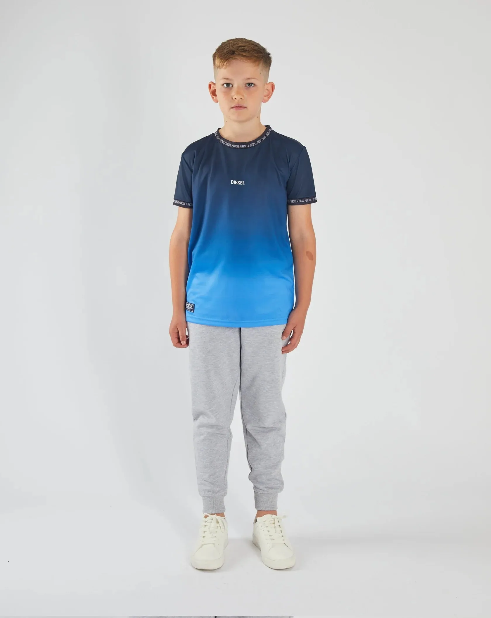 Boys Diesel Leroy Dip Dye T-Shirt - Navy/Blue