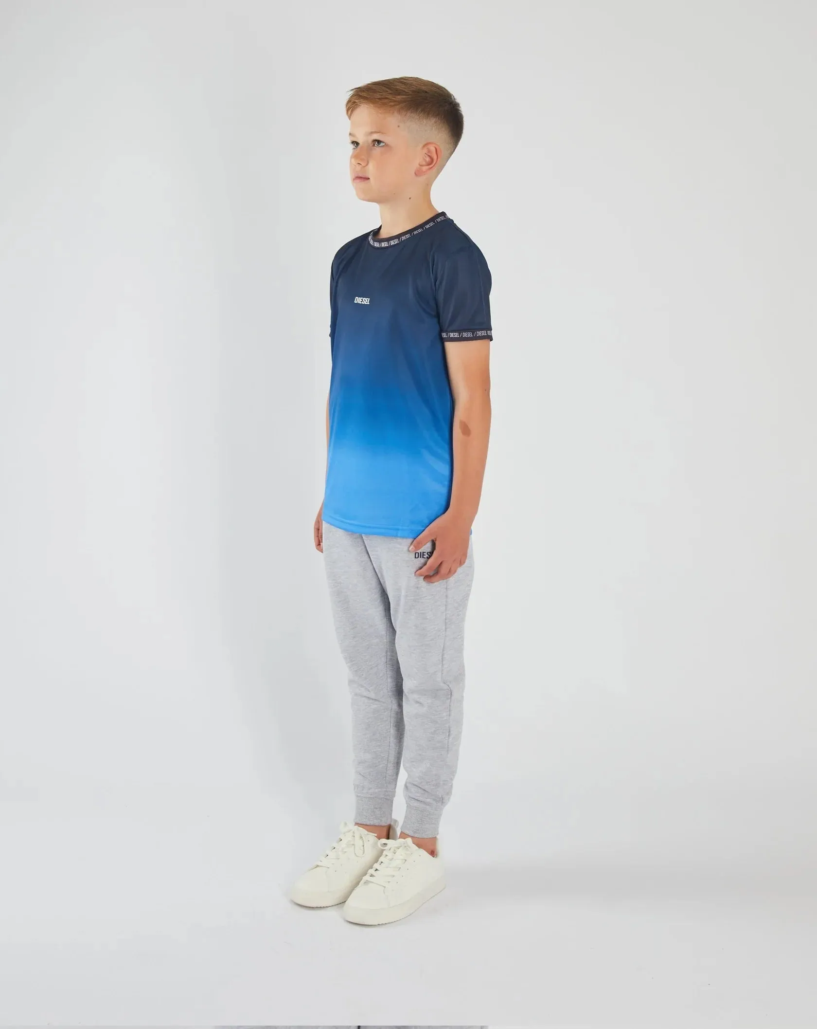 Boys Diesel Leroy Dip Dye T-Shirt - Navy/Blue
