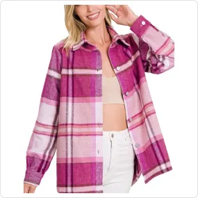 Bubblegum Plaid Shacket