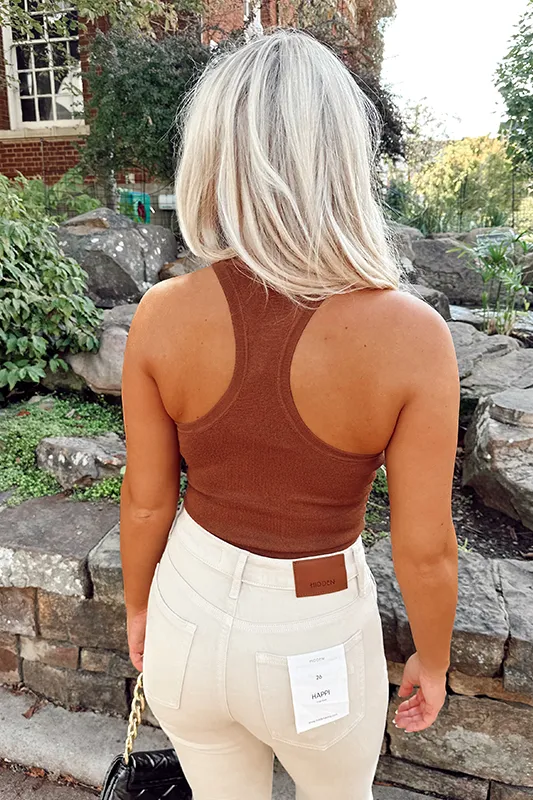 Buddy Love: Jada Halter Bodysuit - Chocolate