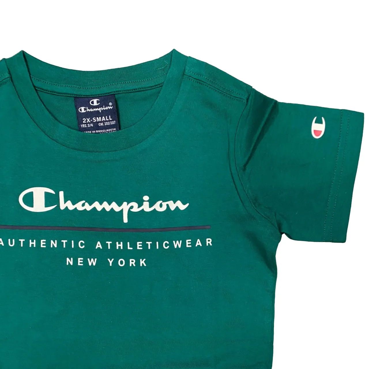 Champion maglietta manica corta da ragazzo con stampa 306696 verde