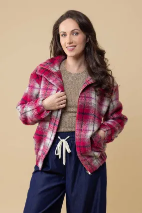 Charlo Saskia Bomber Jacket Tartan CH14C