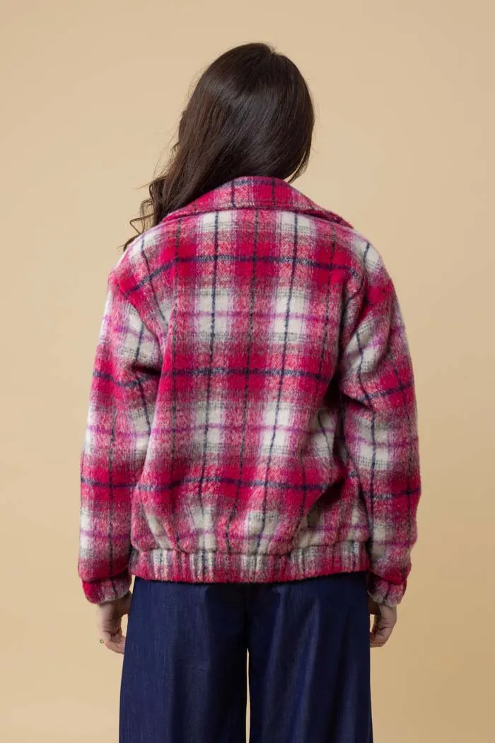 Charlo Saskia Bomber Jacket Tartan CH14C