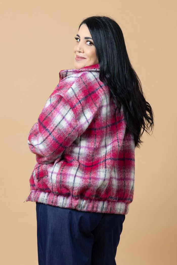 Charlo Saskia Bomber Jacket Tartan CH14C