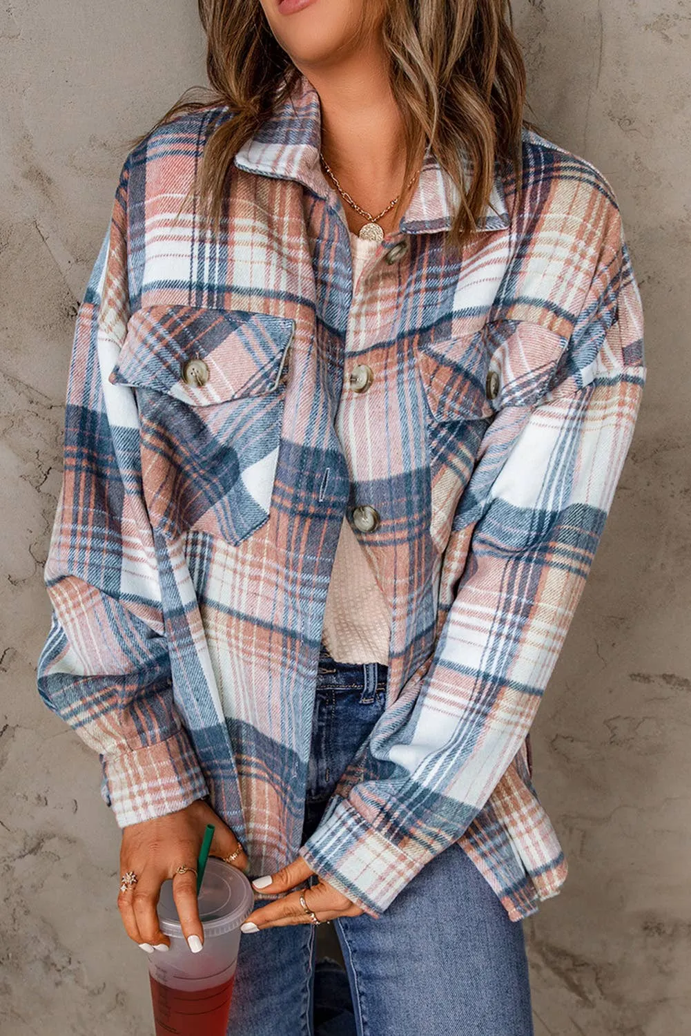 Cotton Candy Plaid Shacket