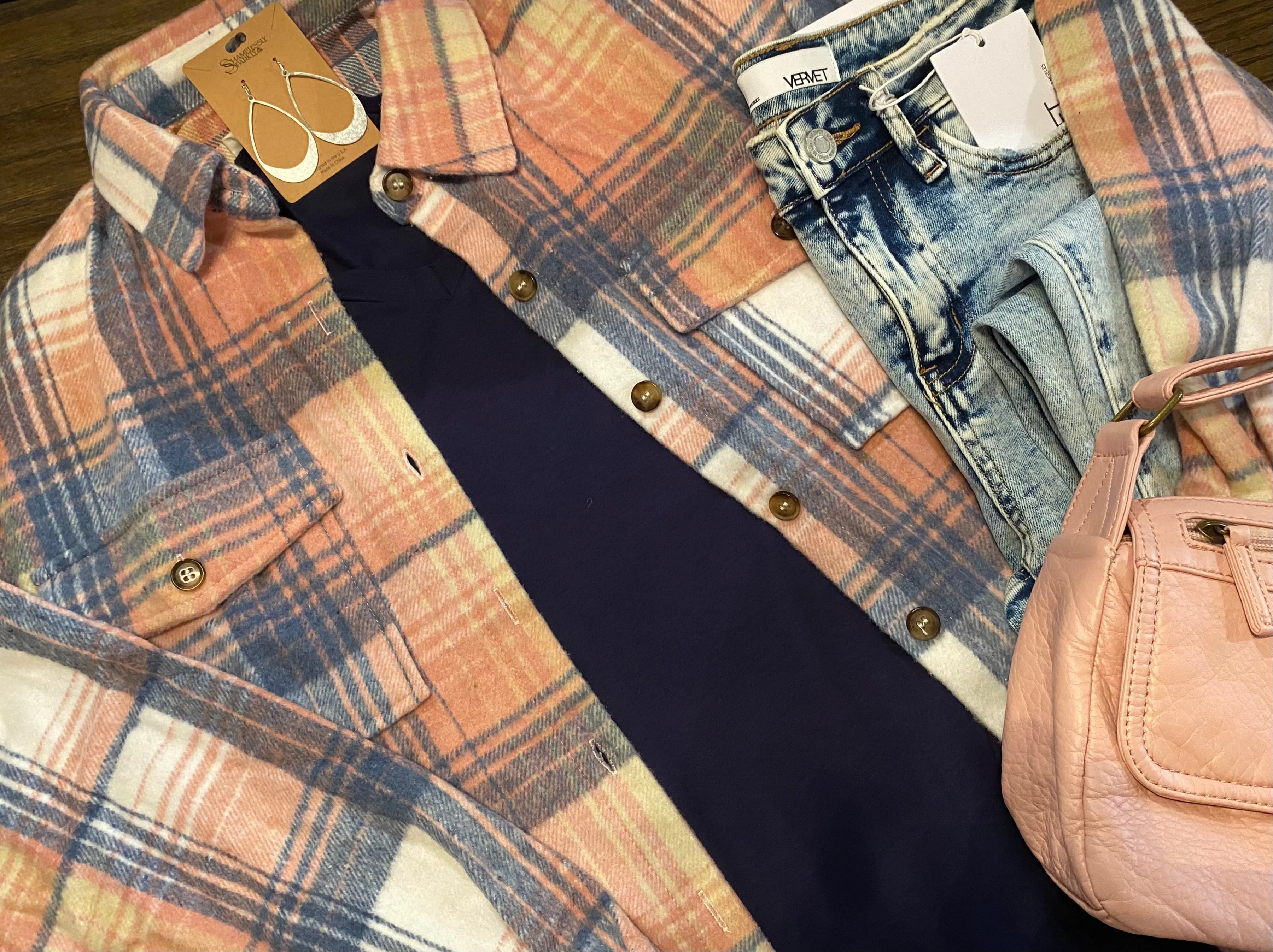 Cotton Candy Plaid Shacket