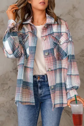 Cotton Candy Plaid Shacket