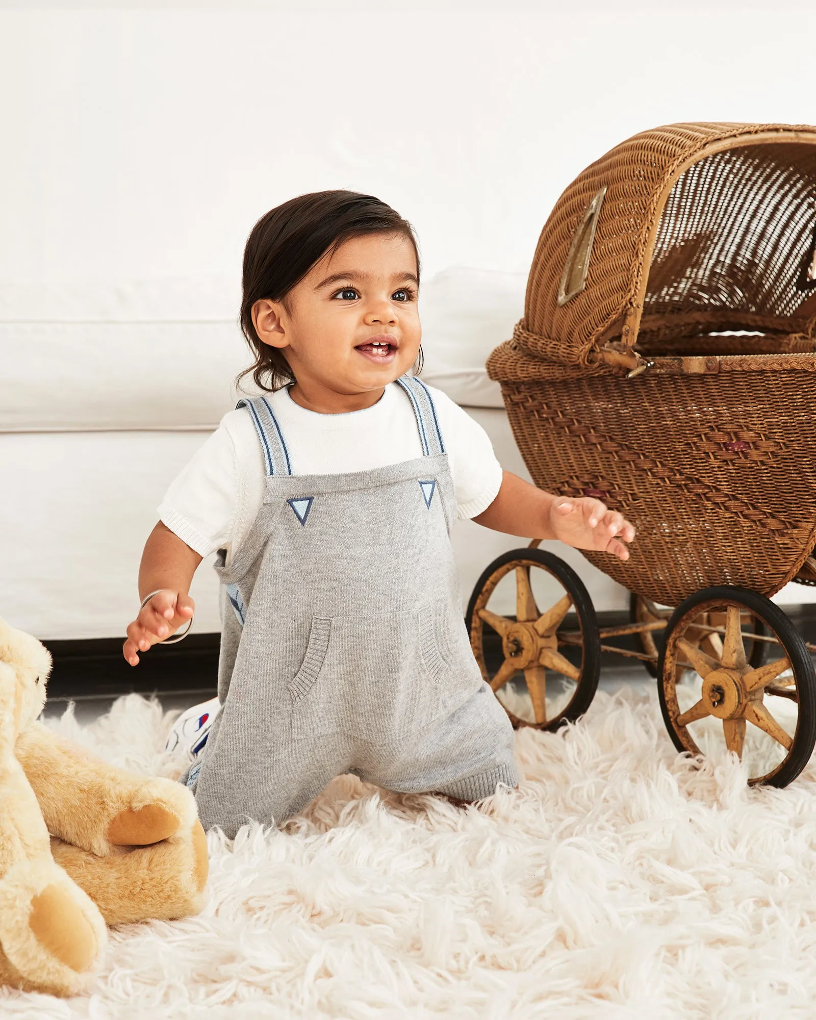 Cotton Shorty Overall Onesie
