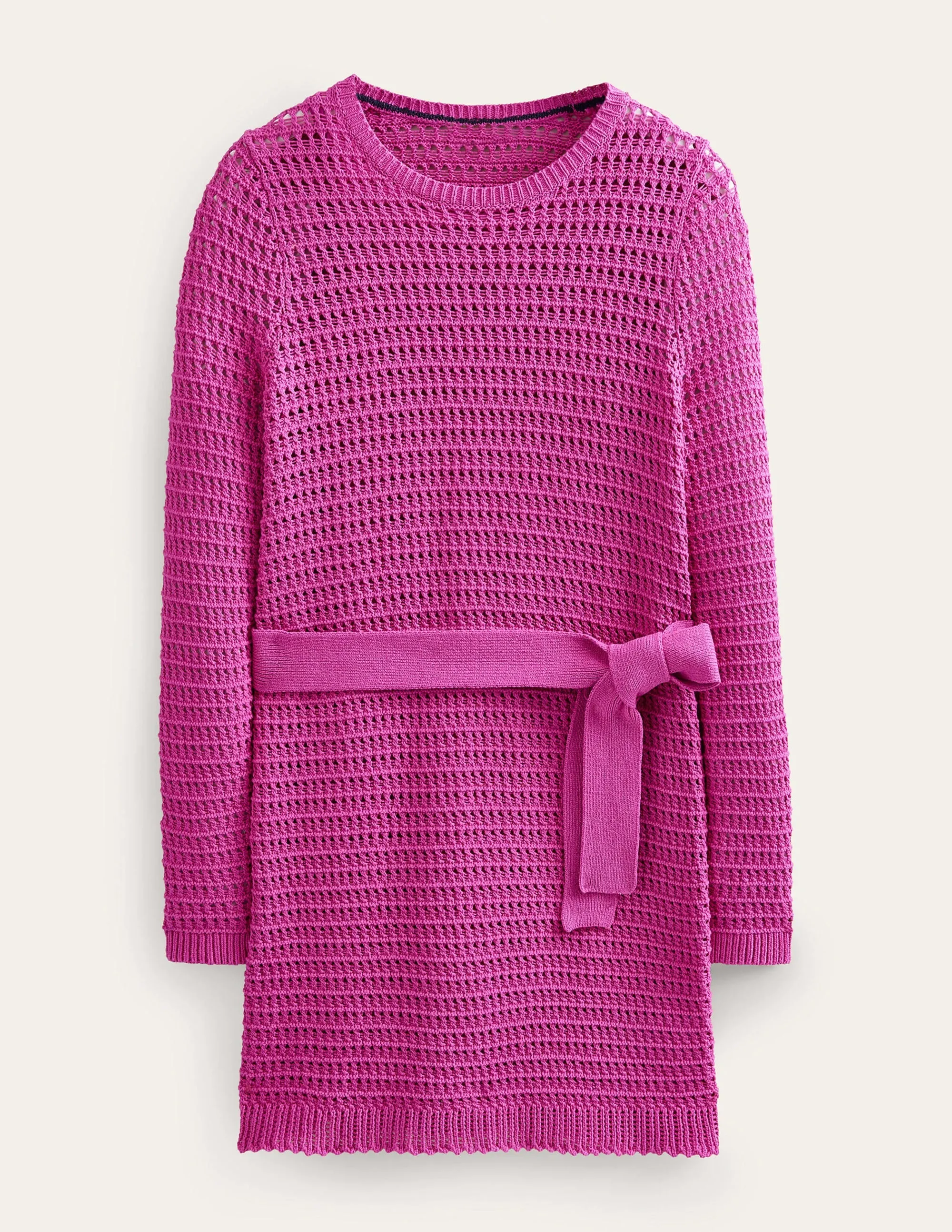 Crochet Knit Dress-Rose Violet